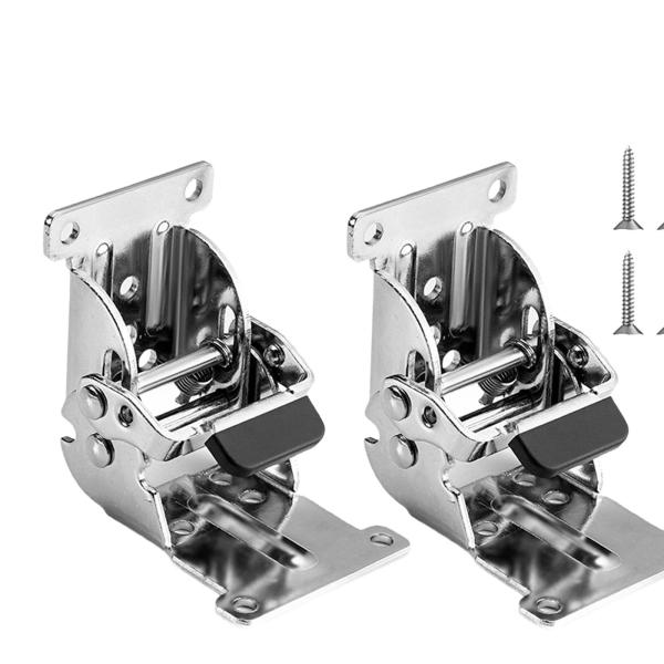家具脚ヒンジ 折りたたみ式 簡単に取り付けられるアクセサリー 頑丈なブラケット シルバー 2個