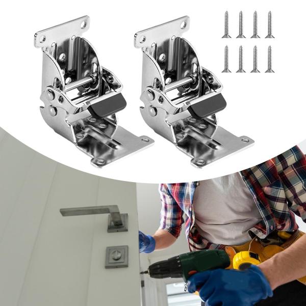 家具脚ヒンジ 折りたたみ式 簡単に取り付けられるアクセサリー 頑丈なブラケット シルバー 2個