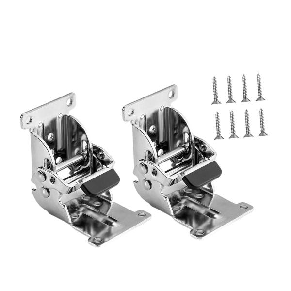 家具脚ヒンジ 折りたたみ式 簡単に取り付けられるアクセサリー 頑丈なブラケット シルバー 2個