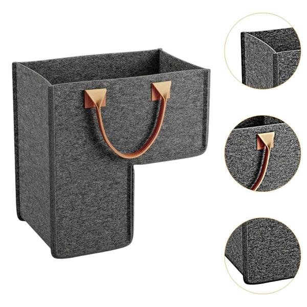 ハンドル付き階段バスケット 折りたたみ式家庭用収納オーガナイザー 階段バスケット パソコン用 家庭品 衣類 洗濯物