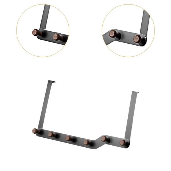 ドア掛けフック ドア掛けタオルラック 帽子、スカーフ、財布などを掛けられる グレー