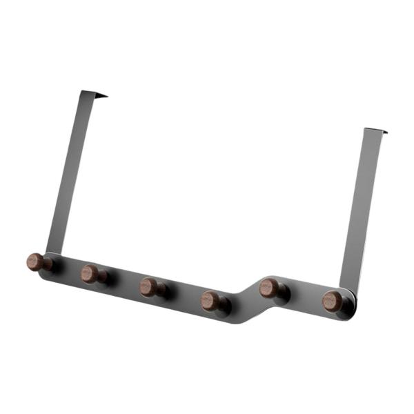 ドア掛けフック ドア掛けタオルラック 帽子、スカーフ、財布などを掛けられる グレー