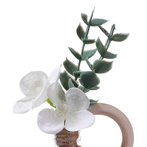 ナプキンリング 6個セット パーティー用 花柄 ナプキンリング キッチン フェスティバル ナプキンバックル ホワイト