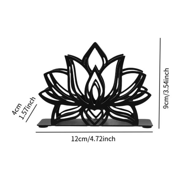 ロータスナプキンホルダー、オーガナイザーヴィンテージメタル素朴なデスク装飾フラワーナプキンスタンドファームハウスレストランキッチンホーム用