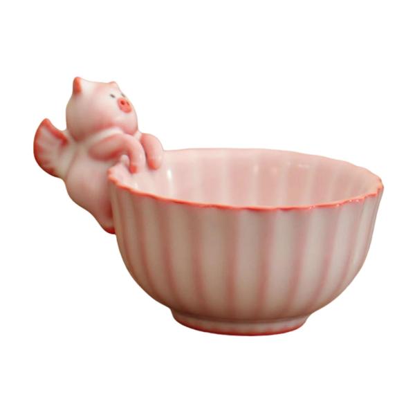 花柄ティーカップ ポータブル ユニーク セラミックティーカップ 家庭用 家族用 屋外 屋内用 8.5x4.7cm