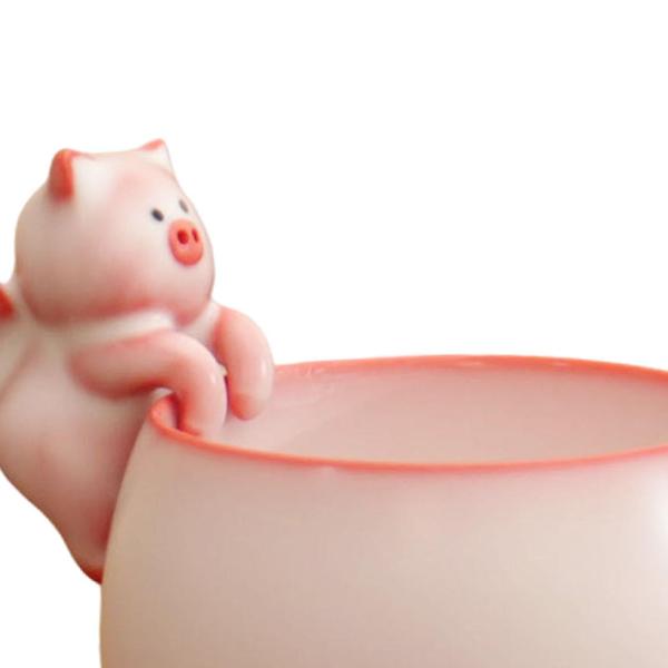 花柄ティーカップ ポータブル ユニーク セラミックティーカップ 家庭用 家族用 屋外 屋内用 8x6.1cm