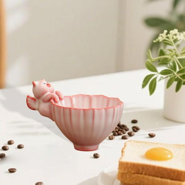 花柄ティーカップ ポータブル ユニーク セラミックティーカップ 家庭用 家族用 屋外 屋内用 8.1x5.6cm