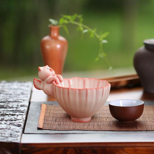 花柄ティーカップ ポータブル ユニーク セラミックティーカップ 家庭用 家族用 屋外 屋内用 8.1x5.6cm