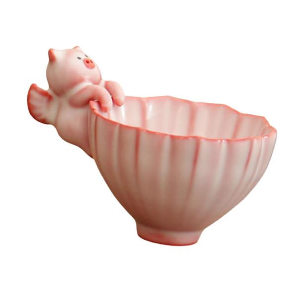 花柄ティーカップ ポータブル ユニーク セラミックティーカップ 家庭用 家族用 屋外 屋内用 8.1x5.6cm