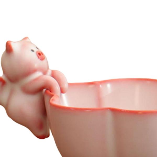 花柄ティーカップ ポータブル ユニーク セラミックティーカップ 家庭用 家族用 屋外 屋内用 7.5x5.2cm