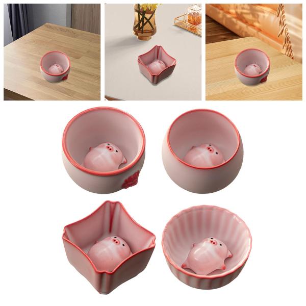 セラミックティーカップとティーペット、カンフーティーカップ、レストラン、ダイニングルームの装飾用、160 ml