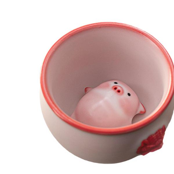 セラミックティーカップとティーペット、カンフーティーカップ、レストラン、ダイニングルームの装飾用、160 ml