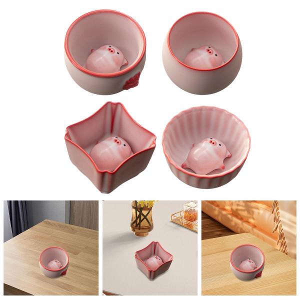 セラミックティーカップとティーペット、カンフーティーカップ、レストラン、ダイニングルームの装飾用、160 ml