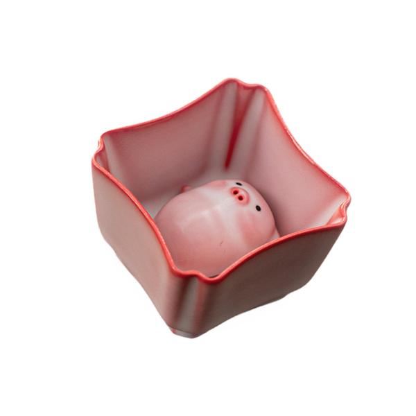 セラミックティーカップとティーペット、カンフーティーカップ、レストラン、ダイニングルームの装飾用、110 ml