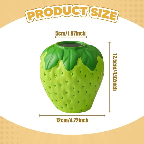 イチゴの花瓶、フルーツの花瓶、テーブルセンターピースの装飾、ホームグリーン