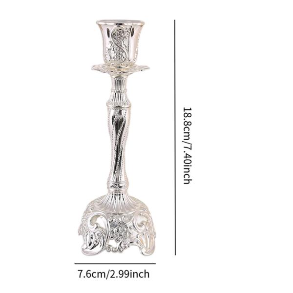 キャンドルホルダー 装飾工芸品 卓上ディナーパーティー用キャンドルスティックホルダー シルバー