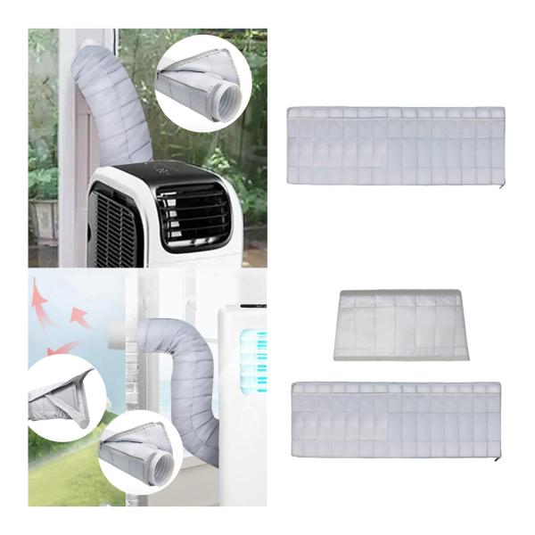 ポータブルエアコンホースカバー 防塵排気ホースチューブカバースリーブ