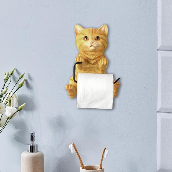 トイレットペーパーロールホルダー 面白いホテルトイレ 壁掛けトイレットペーパーホルダー イエロー