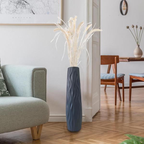 背の高いフロア花瓶 スタイリッシュで素朴な花瓶 リビングルーム ダイニングルーム ホテル グレー