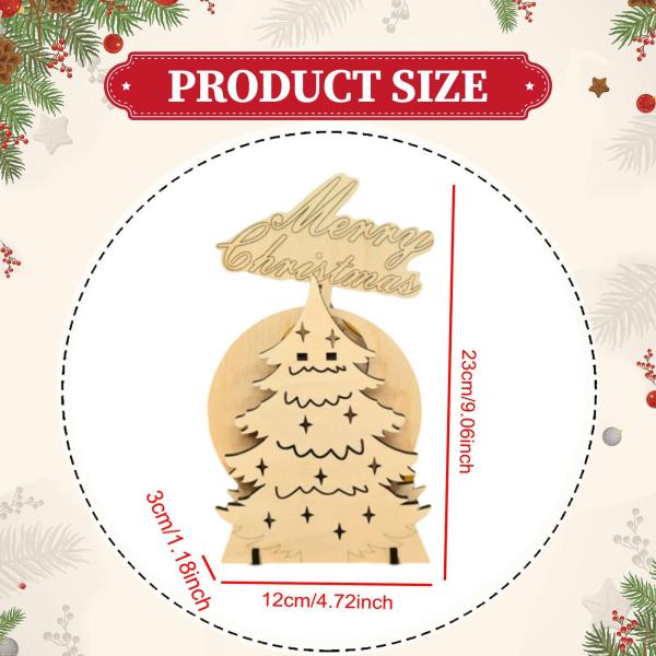 木製クリスマスツリー ホームデコレーションフィギュア キッチン ホリデー テーブル レター用装飾