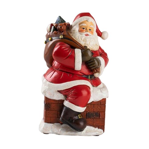 サンタクロースの置物 かわいいサンタクロースの像 ホリデー 屋外 リビングルーム 赤