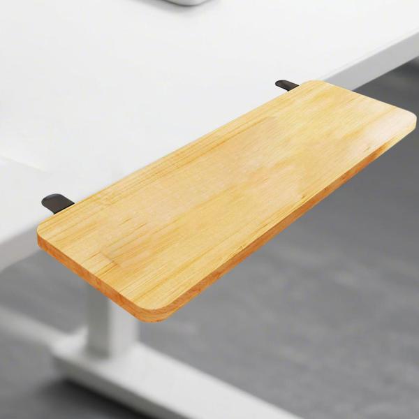 デスクエクステンダーボード 取り付け簡単 クランプ式 省スペース デスクエクステンダートレイ 木製カラー