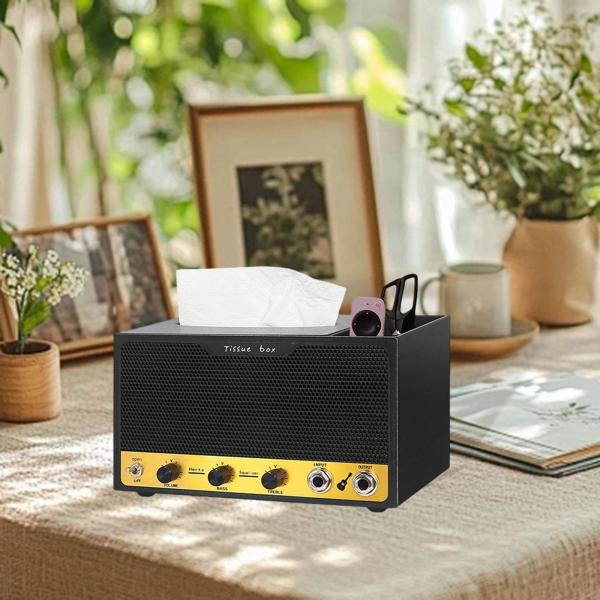 ティッシュボックスカバー 装飾多機能ギターピックホルダー ティッシュボックスホルダー ナプキンディスペンサー ホテル オフィス レストラン用