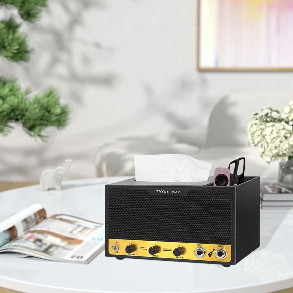 ティッシュボックスカバー 装飾多機能ギターピックホルダー ティッシュボックスホルダー ナプキンディスペンサー ホテル オフィス レストラン用