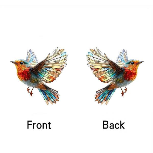 アクリル絵の具、窓用ハンガー、鳥愛好家のための装飾、多機能2Dライト