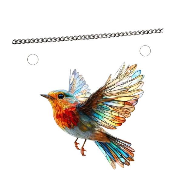 アクリル絵の具、窓用ハンガー、鳥愛好家のための装飾、多機能2Dライト