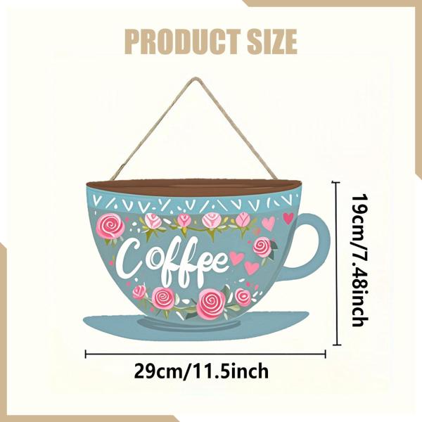 コーヒーバードアサイン 軽量カフェサイン カッププレート ショップストアコーヒー用 ライトブルー