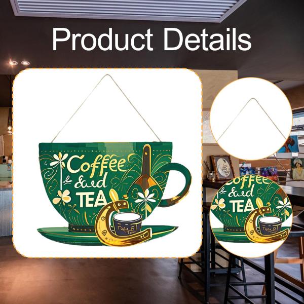 コーヒーバードアサイン 軽量カフェサイン カッププレート ショップストアコーヒー用 グリーン