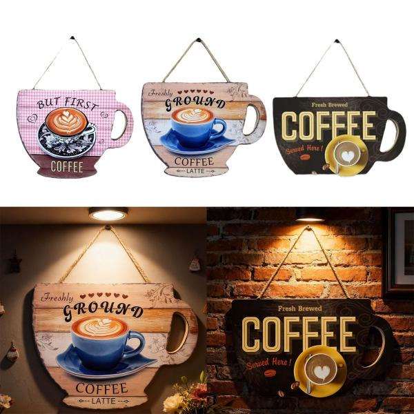 コーヒーバードアサイン 2D壁掛けサイン コーヒーコーナーホームダイニングルームA用