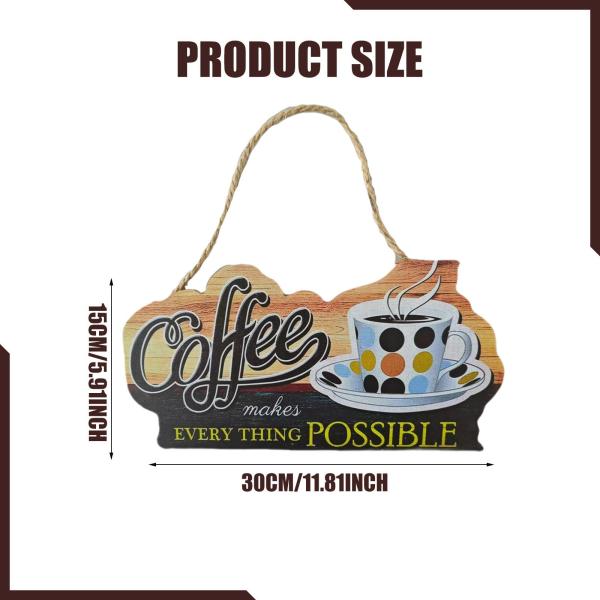 ヴィンテージファームハウスカフェサイン（紐付き）コーヒーバーサイン（コーヒーパティオバー用）A