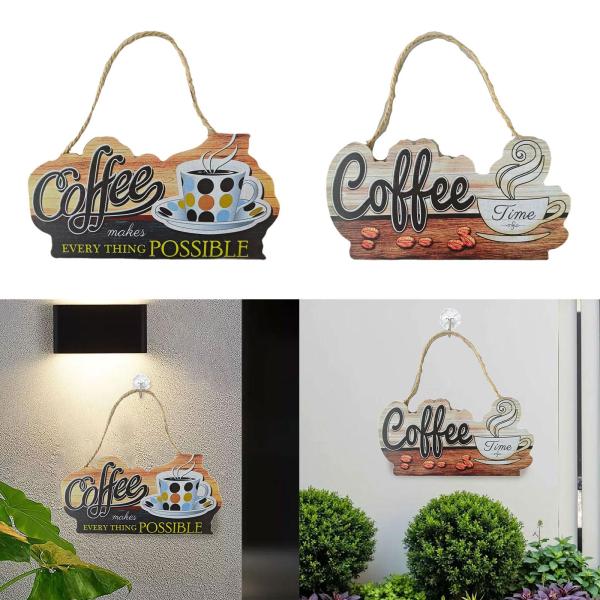 ヴィンテージファームハウスカフェサイン（紐付き）コーヒーバーサイン（コーヒーパティオバー用）A