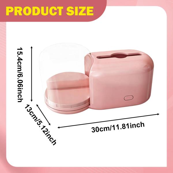 ティッシュボックス ナプキンディスペンサー 装飾ペーパーケース オフィス バスルーム レストラン用 ピンク