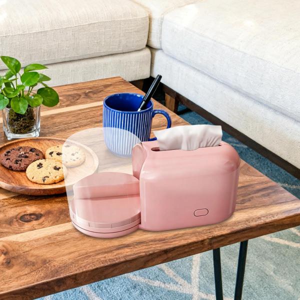ティッシュボックス ナプキンディスペンサー 装飾ペーパーケース オフィス バスルーム レストラン用 ピンク