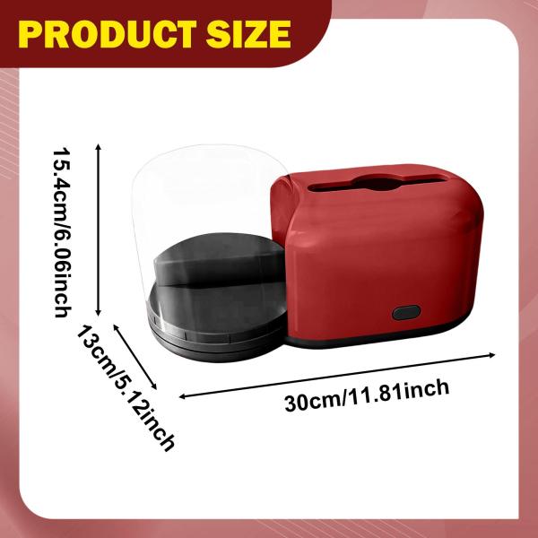 ティッシュボックス ナプキンディスペンサー 装飾ペーパーケース オフィス バスルーム レストラン用 赤