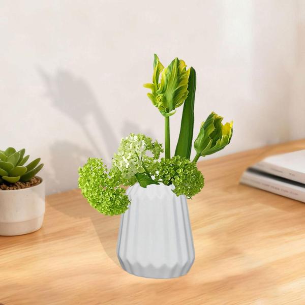 花瓶 北欧風 フェイクセラミック フラワーボトル 玄関 本棚 ベッドサイド Lサイズ