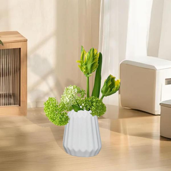 花瓶 北欧風 フェイクセラミック フラワーボトル 玄関 本棚 ベッドサイド Lサイズ