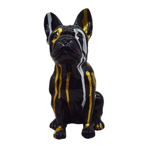 フレンチブルドッグの像 アートクラフト オーナメント クリエイティブなデスクトップ装飾 スタイリッシュな犬の置物 キャビネットや暖炉用の動物彫刻