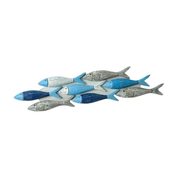魚の壁飾り 装飾木製壁飾り 寝室 家庭 リビングルーム用 54.5cmx12cm