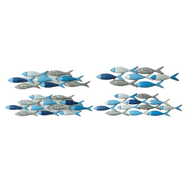 魚の壁飾り 装飾木製壁飾り 寝室 家庭 リビングルーム用 66.5cmx16cm