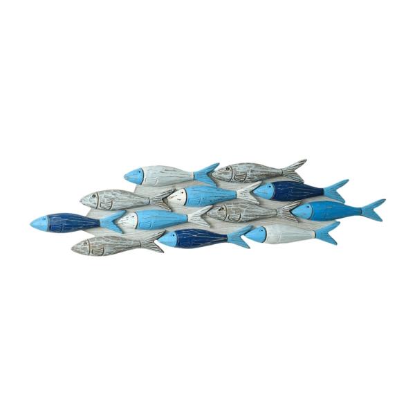 魚の壁飾り 装飾木製壁飾り 寝室 家庭 リビングルーム用 66.5cmx16cm