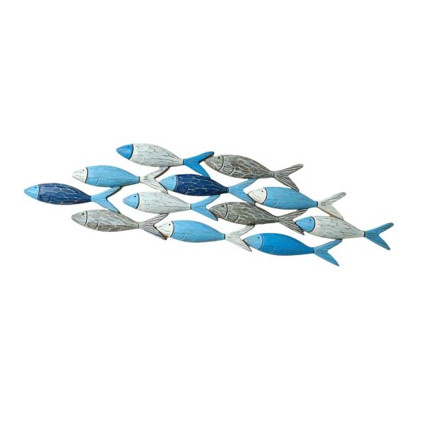 魚の壁飾り 装飾木製壁飾り 寝室 家庭 リビングルーム用 81cmx20.5cm