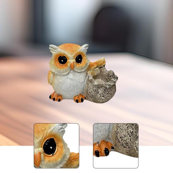 鳥の置物 新築祝いの贈り物 本棚、寝室、コーヒーテーブル用彫刻 8.5cm×6.5cm×7cm