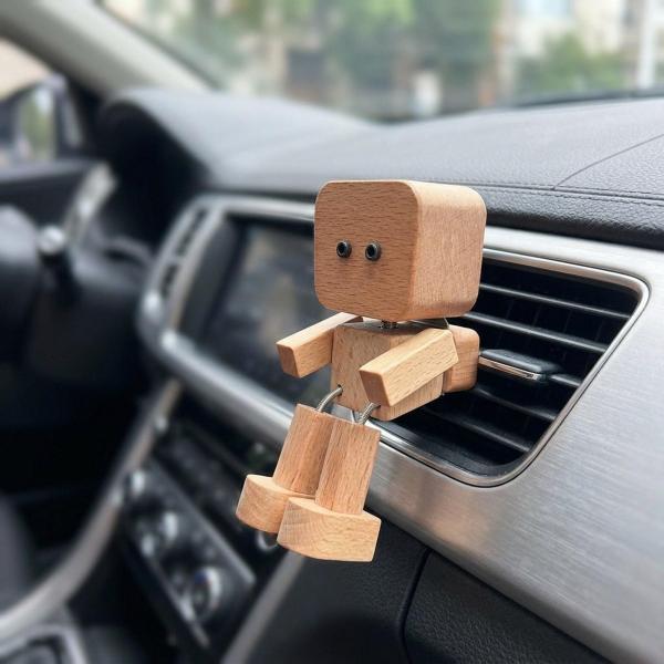 車のダッシュボード装飾 足を揺らす人形のオーナメント かわいい 車用デスクトップ B