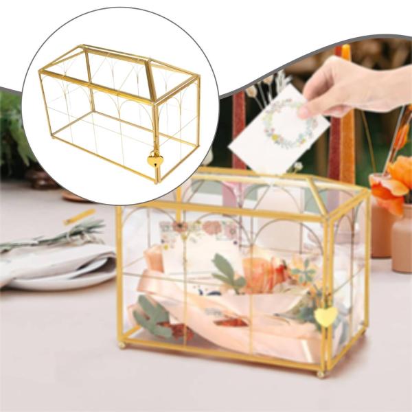結婚式用カードボックス用品、鍵付き、再利可能な装飾アクセサリー、記念日、退職祝い、披露宴のカード受け取りボックス