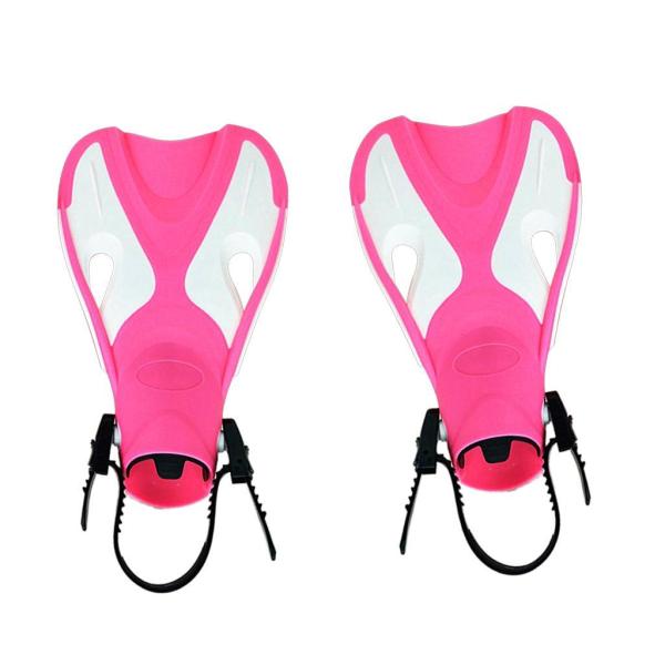 キッズ フィン スキューバ ダイビング 水泳 ダイビング 訓練 フリッパー 全2色 - ピンク