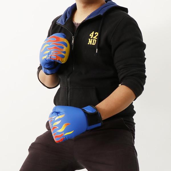 puのボクシングの訓練の手袋mmaの戦うパンチングのsandbagサンダミット青